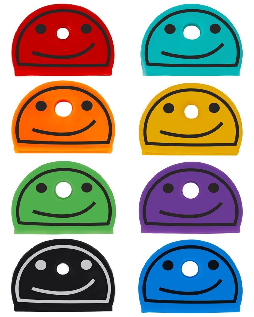 9043 24 Pcs 1 Inch Smiley Face Key Cap Covers Identifiers & Organizers